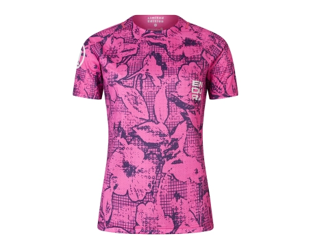 T-shirt manches courtes Femme GRID FLORAL LIMITED EDITION PRINT Rose