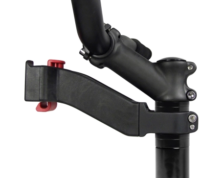 Adaptateur pour fixation de panier avant sur tube de direction Noir