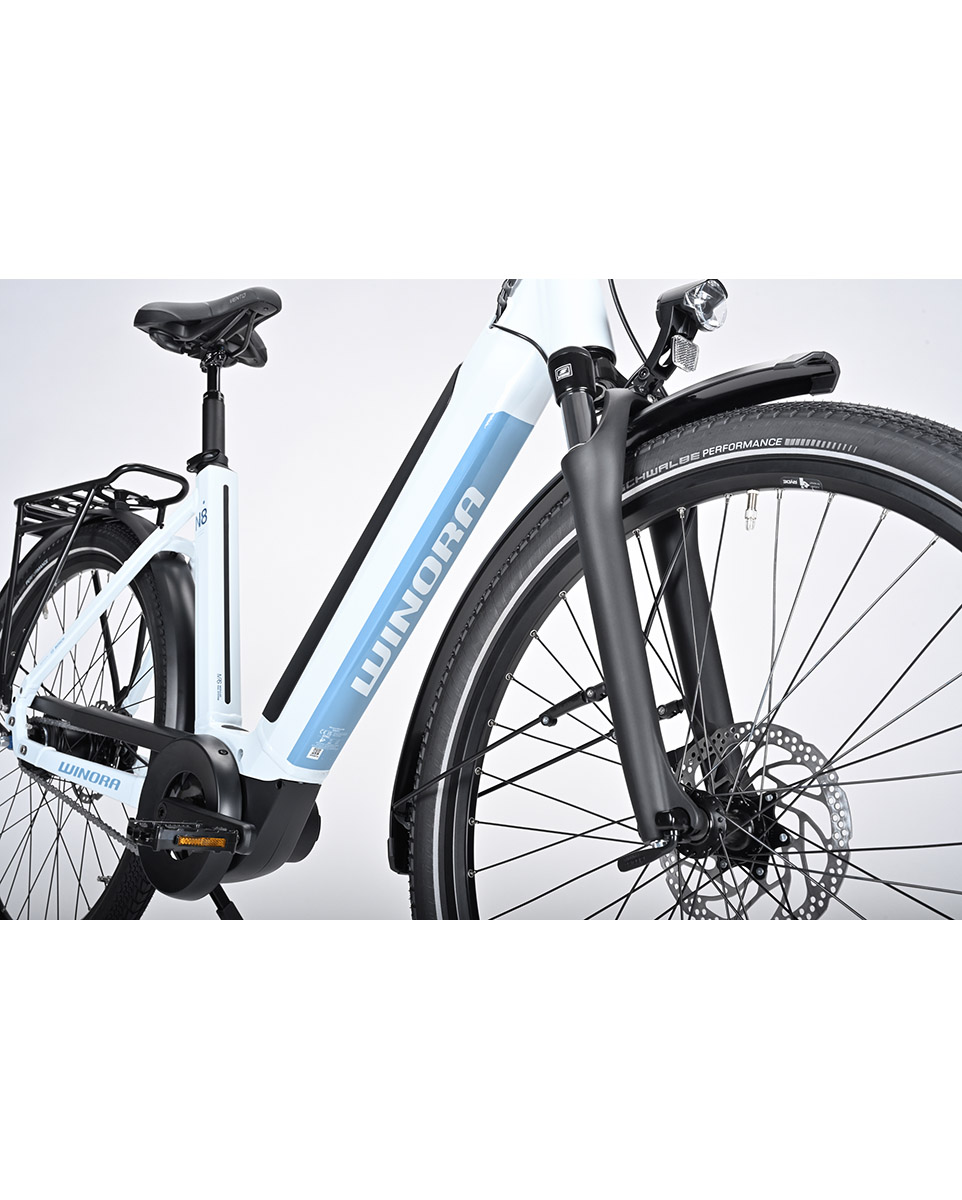 Vélo électrique urbain SINUS N8 WAVE Blanc