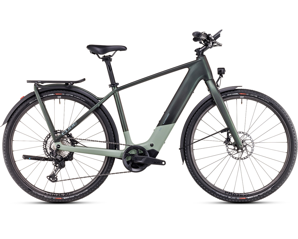 Vélo électrique trekking Homme KATHMANDU HYBRID C:62 SLT 400X Vert