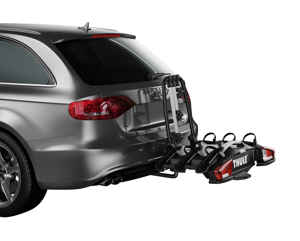 Porte-vélo sur attelage VELOCOMPACT F 3 VÉLOS Aluminium/Noir