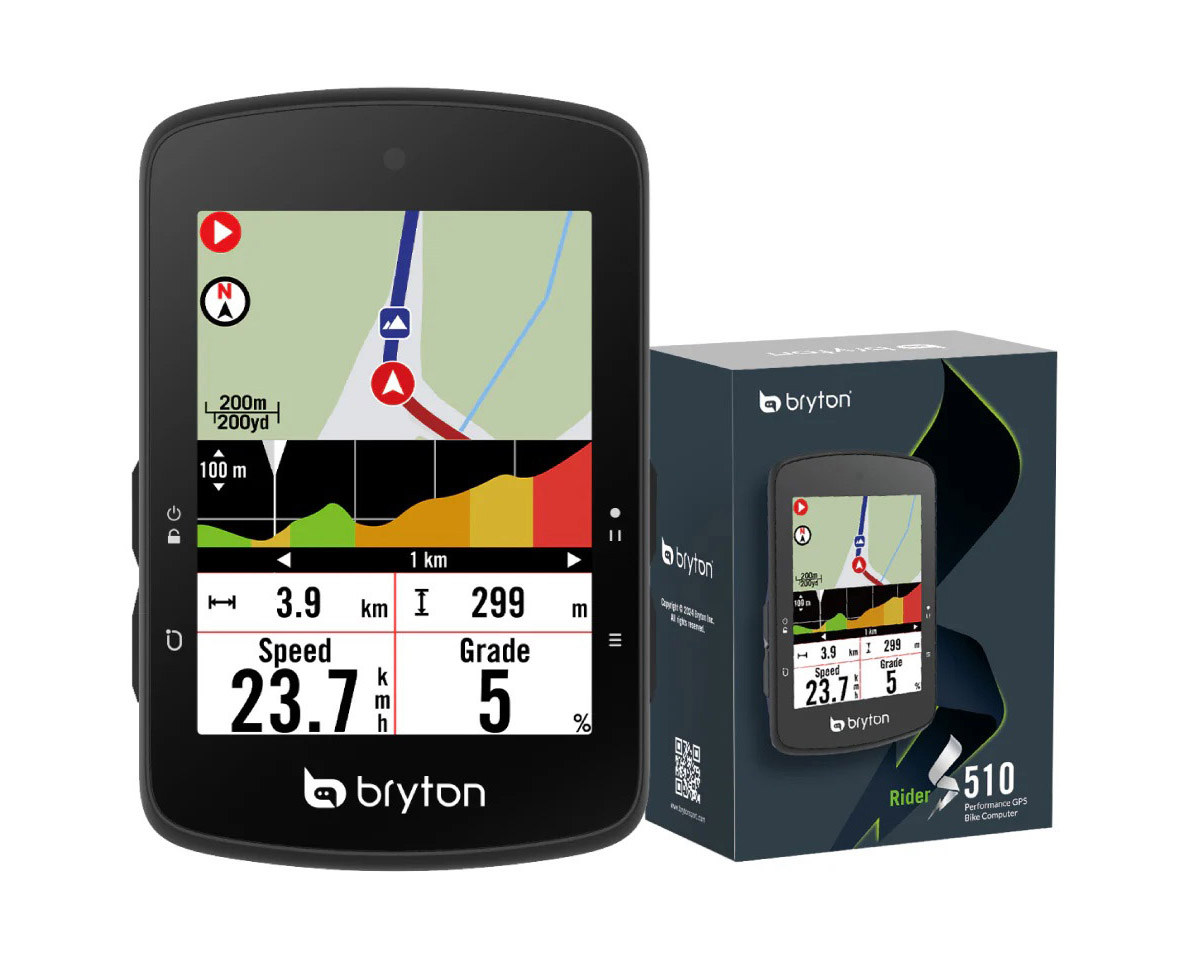 Compteur GPS de vélo RIDER S510 E Noir